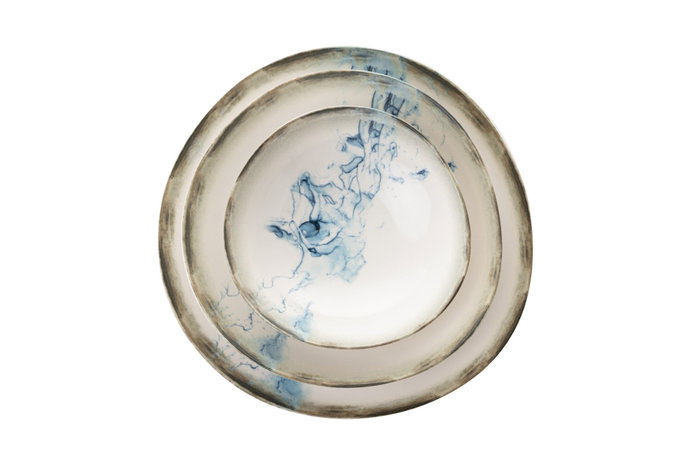 Hermia GBSRD24KY41023178 Vajilla de Porcelana de 24 Piezas para 6 Personas Apta para Lavavajillas y Microondas Elegante y Duradera para Comidas Formales o Informales